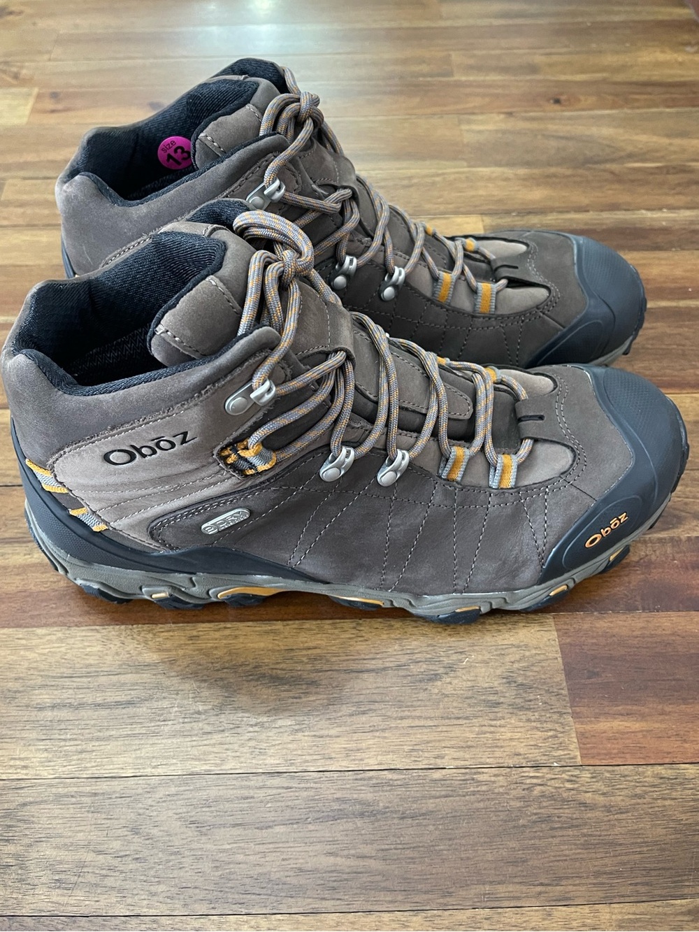 Oboz Men’s Bridger Waterproof Mid Hiking Boots Size 13